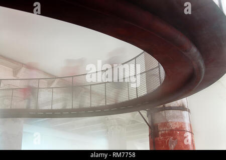 Footbridge with people, biennale, venice, Italy Stock Photo