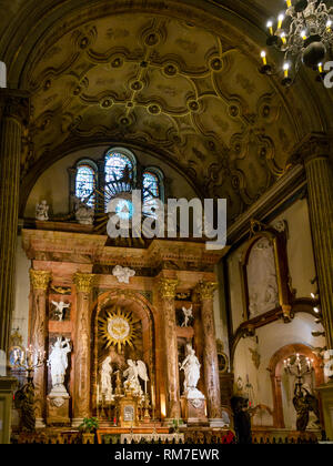 Interior view, side chapel of the Incarnation, Malaga Cathedral, Andalusia, Spain