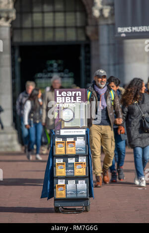 Jehova Witness Stand At The Museumplein Square At Amsterdam The Netherlands 2018 Stock Photo