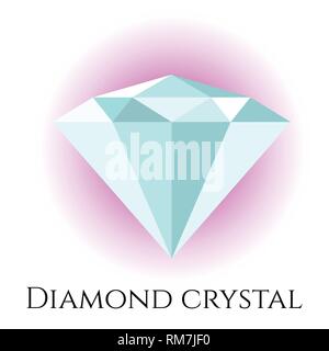 Vector illustration of triangle crystal isolated. Diamond symbol for logo or design Stock Vector