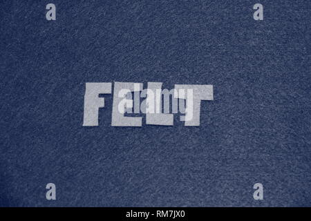 Self referencing felt letters Stock Photo
