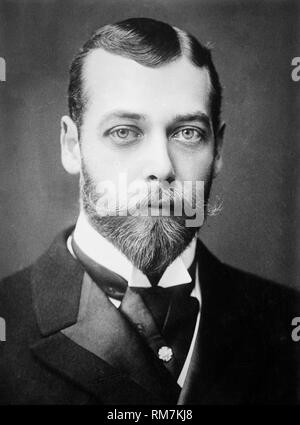 King George V of the United Kingdom, (1865-1936), reign (1910-1936) portrait photograph, 1893 Stock Photo
