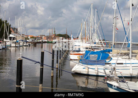 Old harbour, Kappeln, Schleswig-Holstein, Germany, Europe Stock Photo