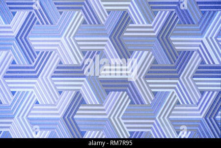 3D. Abstract blue metal background. Geometric hexagons. The Color Is Different Stock Photo