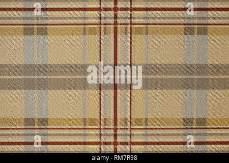 fabric brown plaid. Brown check pattern. Tartan design as background. Checked fabric Stock Photo