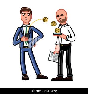 Sketch office workers. Vector illustration EPS 10 Stock Vector