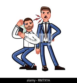 Sketch office workers. Vector illustration EPS 10 Stock Vector