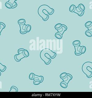 Pipes outline isometric icons pattern. Vector illustration, EPS 10 Stock Vector