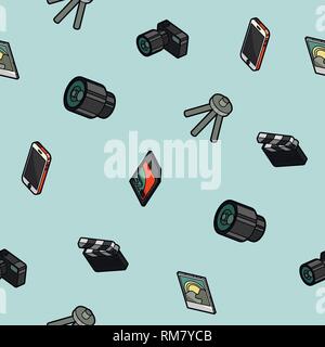 Photo color outline isometric pattern. Vector illustration, EPS 10 Stock Vector