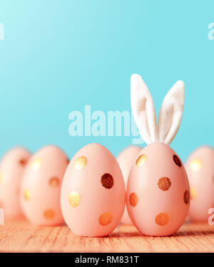 Easter eggs with bunny ears. Minimal concept Stock Photo