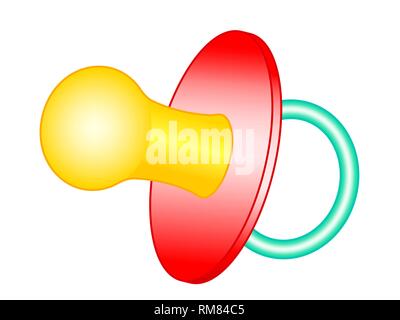 Illustration of the baby pacifier icon Stock Vector