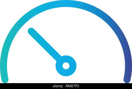 Speedometer, Gauge line icon, outline vector sign, linear style pictogram isolated on white. Stock Vector