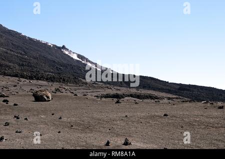 lunar landscape on the volcano Etna, Sicily, Italy Stock Photo