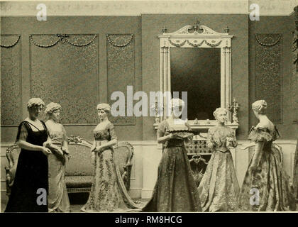 . Annual report for the year ended June 30 .... United States National Museum. 1869-1893 (left to right): Mary Harrison McKee (daughter of Benjamin Harrison), Caroline Scott Harrison, Mary Arthur McElroy (sister of Chester Arthur), Lucretia Rudolph Garfield, Lucy Webb Hayes, Julia Dent Grant.. 1893-1921 (left to right): Edith Boiling Wilson, Ellen Axson Wilson, Helen Herron Taft, Edith Kermit Roosevelt, Ida Saxton McKinley, Frances Folsom Cleveland.. Please note that these images are extracted from scanned page images that may have been digitally enhanced for readability - coloration and appea Stock Photo