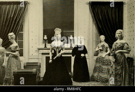 . Annual report for the year ended June 30 .... United States National Museum. 1829-1849 (left to right): Sarah Yorke Jackson (Mrs. Andrew Jack- son, Jr.), Emily Donelson (niece of Andrew Jackson), Angelica Singleton Van Buren (daughter-in-law of Martin Van Buren), Jane Irwin Findlay (William Henry Harrison Administration), Julia Gardiner Tyler, Sarah Childress Polk.. Please note that these images are extracted from scanned page images that may have been digitally enhanced for readability - coloration and appearance of these illustrations may not perfectly resemble the original work.. United S Stock Photo