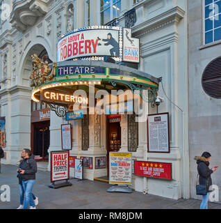LONDON PICCADILLY CIRCUS THE WEST END CRITERION THEATRE AND ENTRANCE Stock Photo
