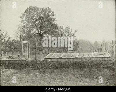 . Annual report of the Commissioner of Agriculture ... Agriculture -- New York (State). CoorEKATIVE WOEK WITH COLUMBIA UnIVEKSITY iu9 regards exposure to sunliglit and protection from cold winds. The greater the number of hours of sunshine during the month, the smaller the coal bill. Manure and fuel must be accessible. The soil on the immediate site ought to be such that it can be readily adapted to this very intensive form of agriculture, or, at least, such soil ought to be within a very short haul. A sandy loam of excellent physical quality is needed. The fertility of the new soil is less im Stock Photo