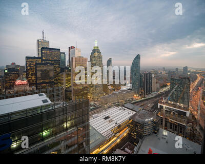 Aerial morning view of the Toronto downtown, Canada Stock Photo
