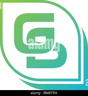letter GS initial logo template vector illustration icon element isolated - vector Stock Vector
