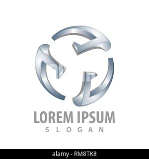Circular spin logo concept design. Symbol graphic template element Stock Vector