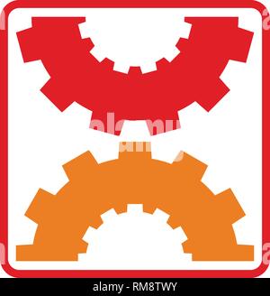 gear maintenance industrial idea logo template vector illustration icon element isolated - vector Stock Vector