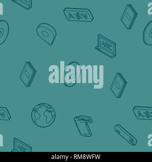 Languages outline isometric pattern. Set of modern linear icons on the topic of learning a foreign language. Vector logos for schools, colleges and un Stock Vector