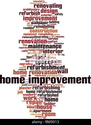 Home improvement word cloud concept. Vector illustration Stock Vector