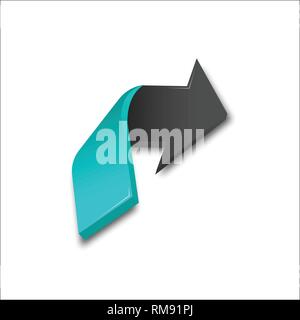 3D Arrows colors vector illustration Stock Vector