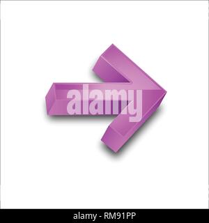 3D Arrows colors vector illustration Stock Vector