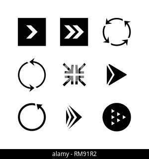 Set of black vector arrows. Arrow icon. Arrow vector icon. Arrow. Arrows vector collection Stock Vector