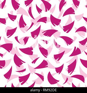 Abstract rose flower petals confetti seamless pattern. vector illustration Stock Vector