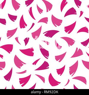 Abstract rose flower petals confetti seamless pattern. vector illustration Stock Vector