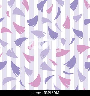 Abstract rose flower petals confetti seamless pattern. vector illustration Stock Vector