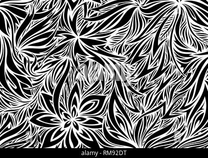 Abstract psychedelic floral background. Vector illustration Stock Vector