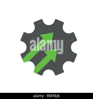 Industry 4.0 gear icon vector illustration. Cogwheel sign INDUSTRY 4.0, manufacturing technology revolution with digital system. EPS 10 Stock Vector