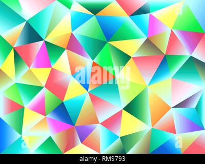 Colorful polygon abstract background on vector art. Stock Vector
