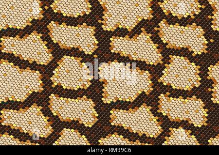 Python skin seamless background on vector graphic art. Stock Vector