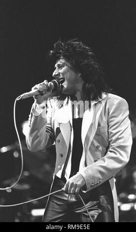 Singer Steve Augeri of the rock band Journey is shown performing on ...