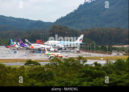 Airbus A319 landing Stock Photo