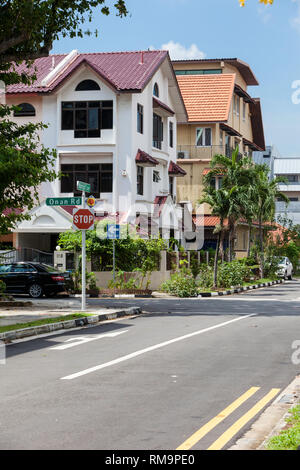 Singapore  Joo Chiat District, Middle-class Housing. Stock Photo