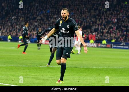 Amsterdam, Netherlands. 13th Feb 2019. Soccer : UEFA Champions League ...