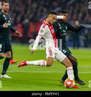 Amsterdam, Holanda. 13th Feb, 2019. Lance during the match between Ajax and Real Madrid held at the Johan Cruyff Stadium in Amsterdam. The match is valid for the octaves of the Champions League 2018/2019. Credit: Richard Callis/FotoArena/Alamy Live News Stock Photo