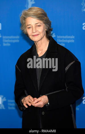 Berlin, Germany. 14th Feb, 2019. Charlotte Rampling during the Honorary Golden Bear photocall at the 69th Berlin International Film Festival/Berlinale 2019 at Hotel Grand Hyatt on February 14, 2019 in Berlin, Germany. Credit: Geisler-Fotopress GmbH/Alamy Live News Stock Photo