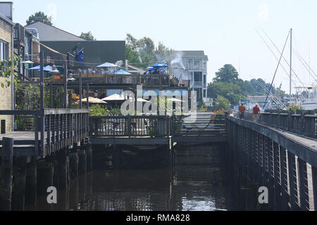 Historic riverwalk in Conway, SC, USA Stock Photo
