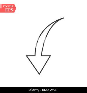 Line icon- arrow. eps 10. Stock Vector
