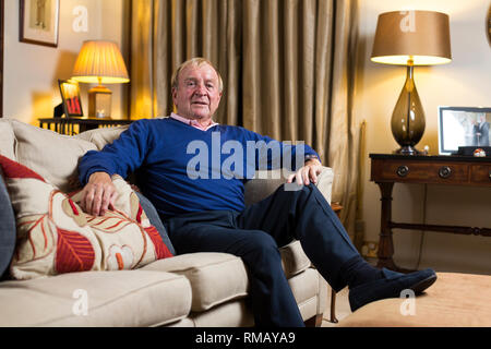 Images of Francis Lee, former professional footballer, relaxed at his home in Cheshire. Stock Photo