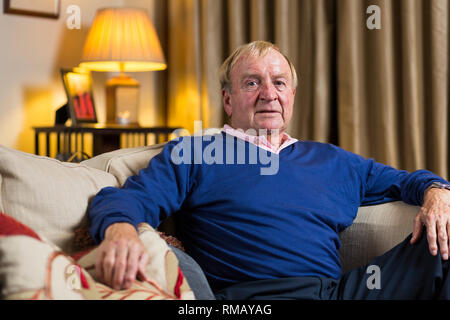 Images of Francis Lee, former professional footballer, relaxed at his home in Cheshire. Stock Photo