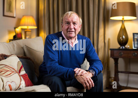 Images of Francis Lee, former professional footballer, relaxed at his home in Cheshire. Stock Photo