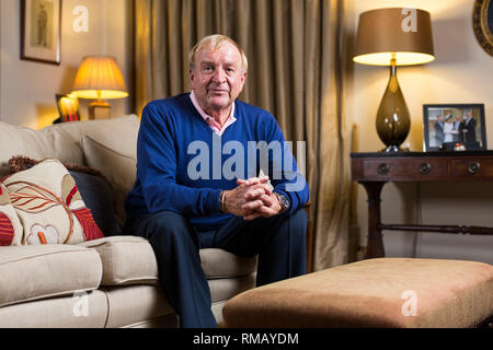 Images of Francis Lee, former professional footballer, relaxed at his home in Cheshire. Stock Photo