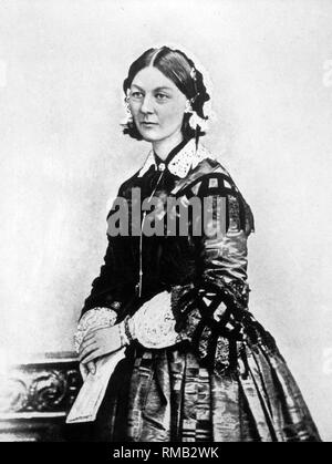 Biographical data: 1820 - 1910. Undated photograph of Florence Nightingale (1820-1910), a British nurse. Stock Photo